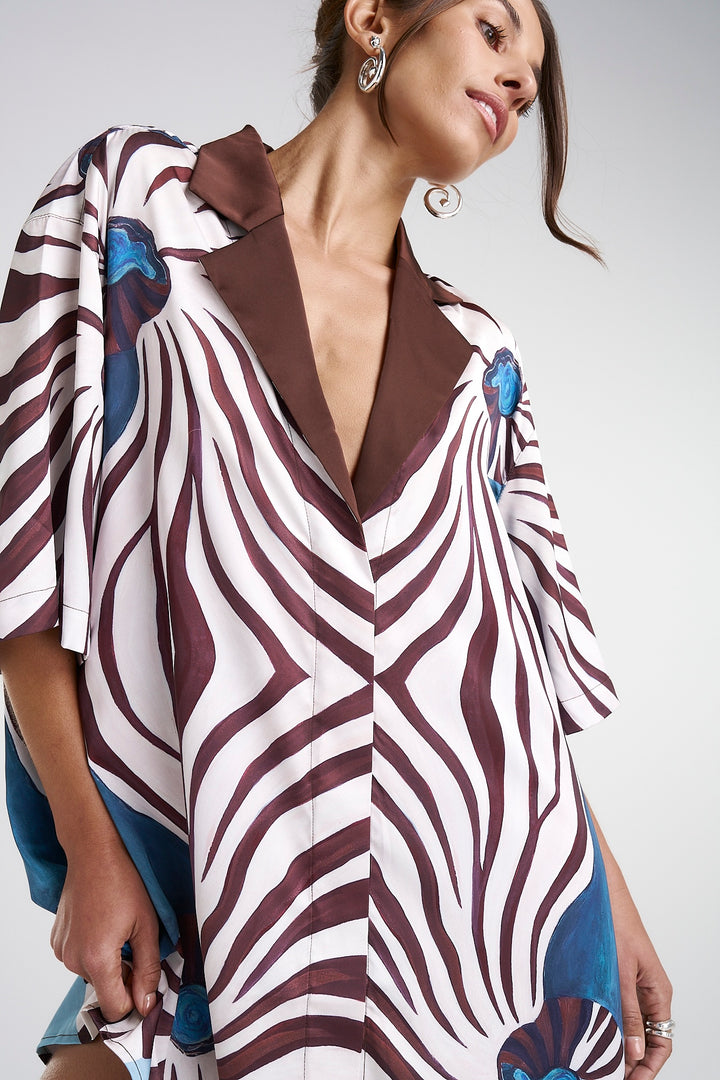SUMMI SUMMI Womens Luka Shirt Dress with Collar - Nautilus, WOMENS DRESSES, SUMMI SUMMI, Elwood 101