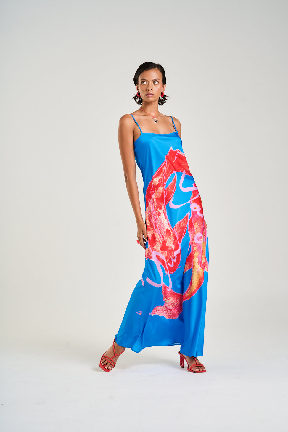 SUMMI SUMMI Womens Luna Maxi Dress in Koi Print