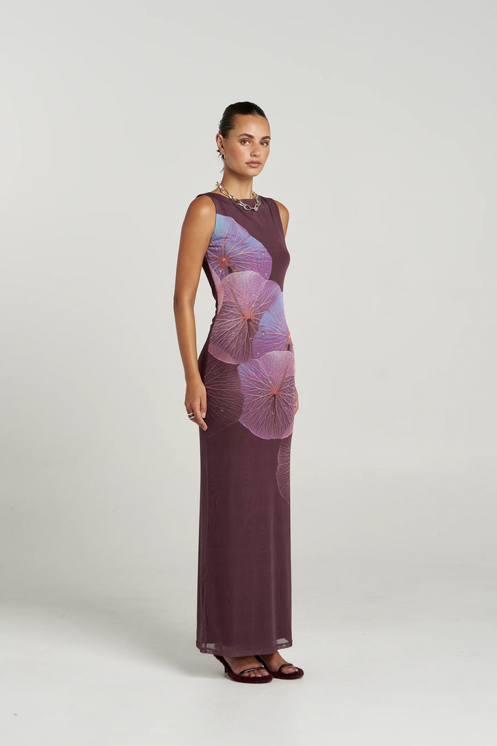 SUMMI SUMMI Womens Maxi Slip Dress in Phoria Print, WOMENS DRESSES, SUMMI SUMMI, Elwood 101