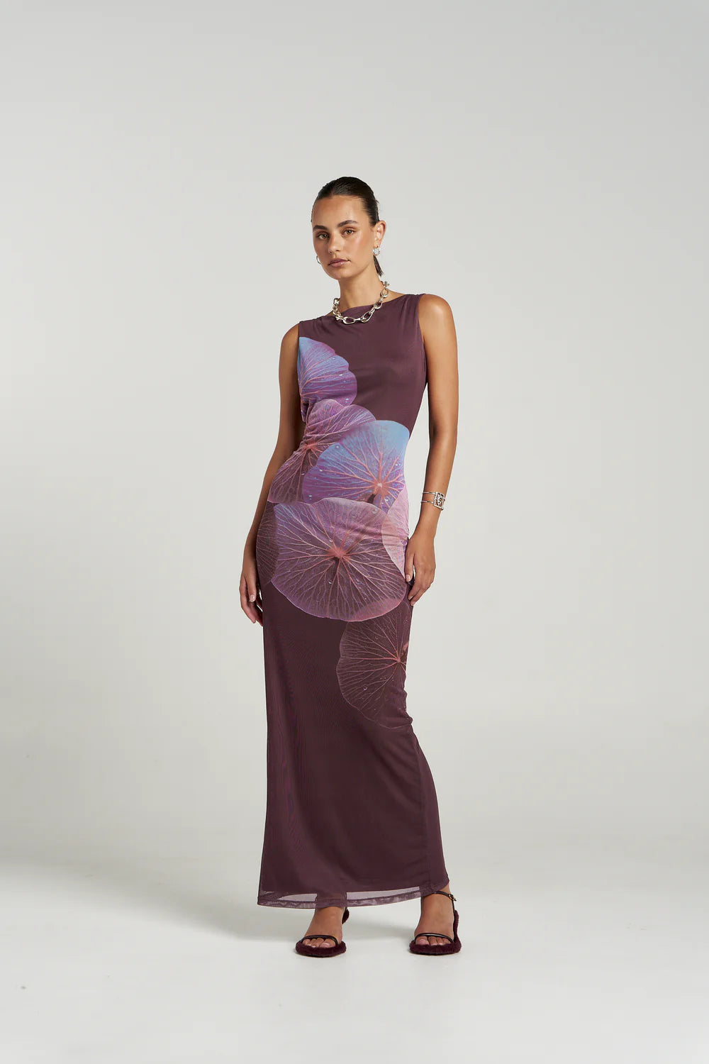 SUMMI SUMMI Womens Maxi Slip Dress in Phoria Print, WOMENS DRESSES, SUMMI SUMMI, Elwood 101
