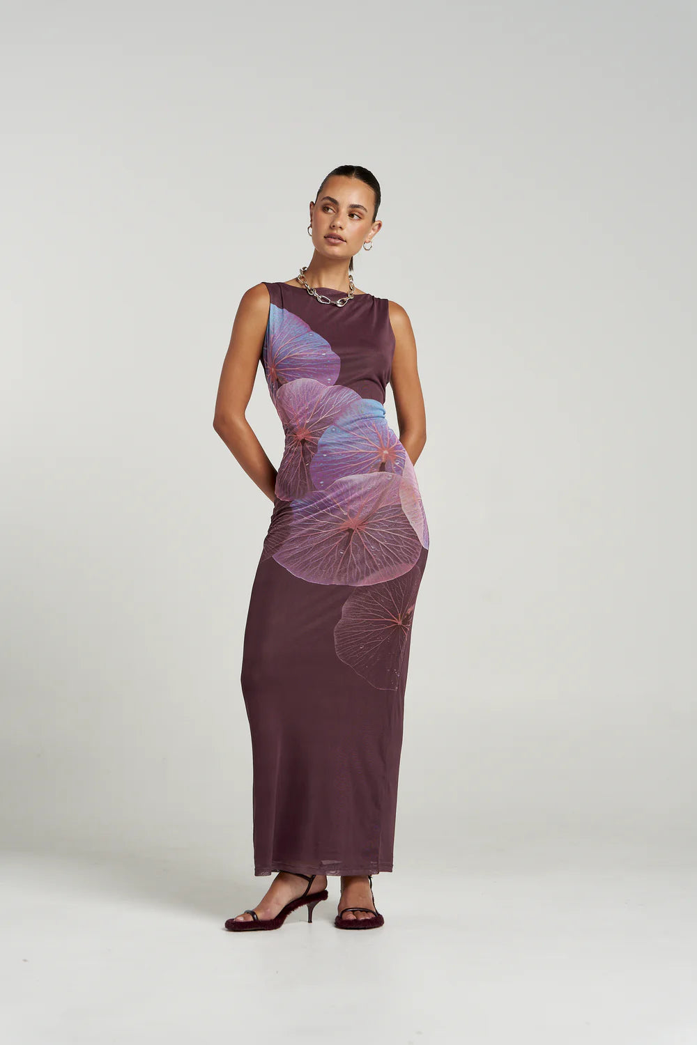 SUMMI SUMMI Womens Maxi Slip Dress in Phoria Print, WOMENS DRESSES, SUMMI SUMMI, Elwood 101