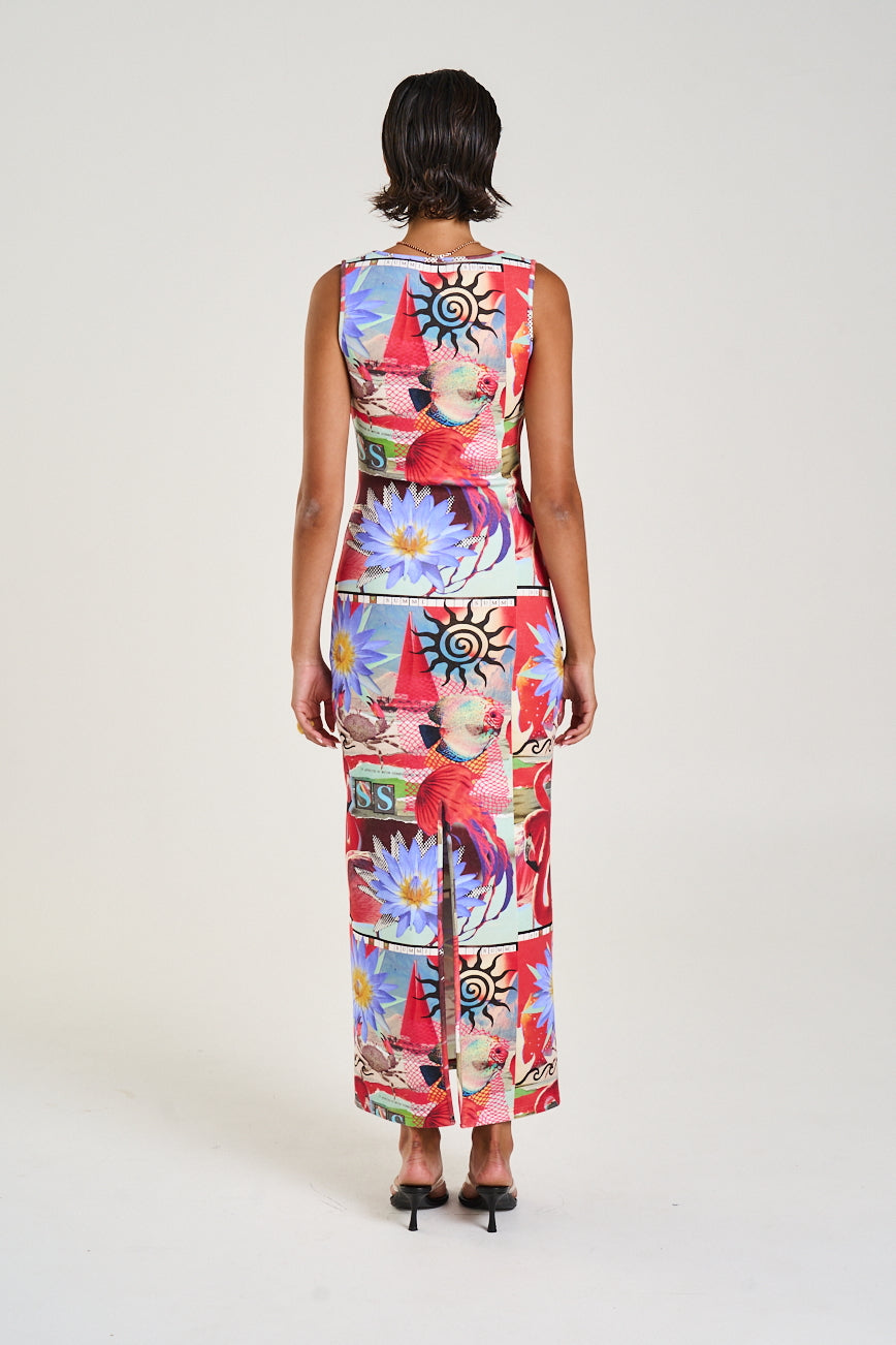 SUMMI SUMMI Womens Miami Maxi Dress in Dazed Print