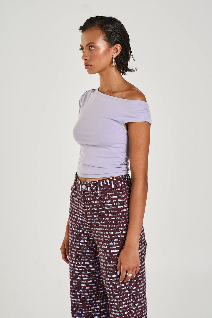 SUMMI SUMMI Womens Off Shoulder Tank Sea Foam