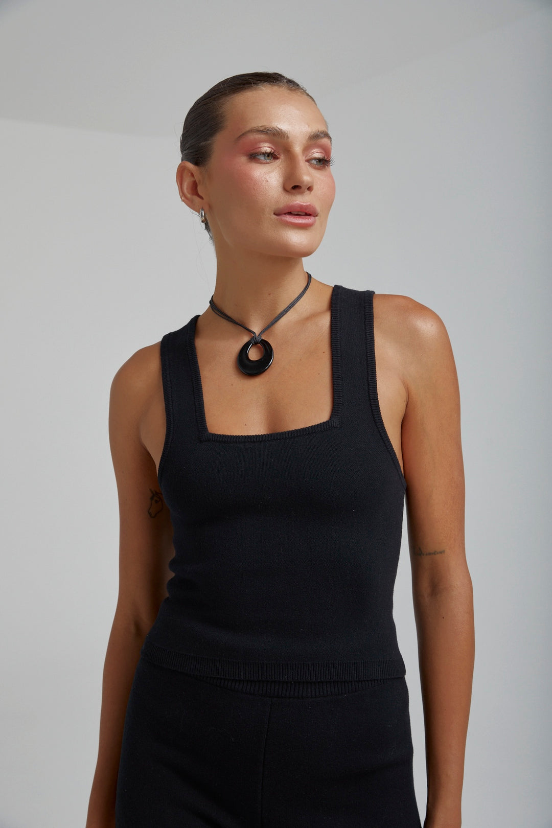 SUMMI SUMMI Womens Organic Cotton Knit Tank - Black, WOMENS TEES & TANKS, SUMMI SUMMI, Elwood 101