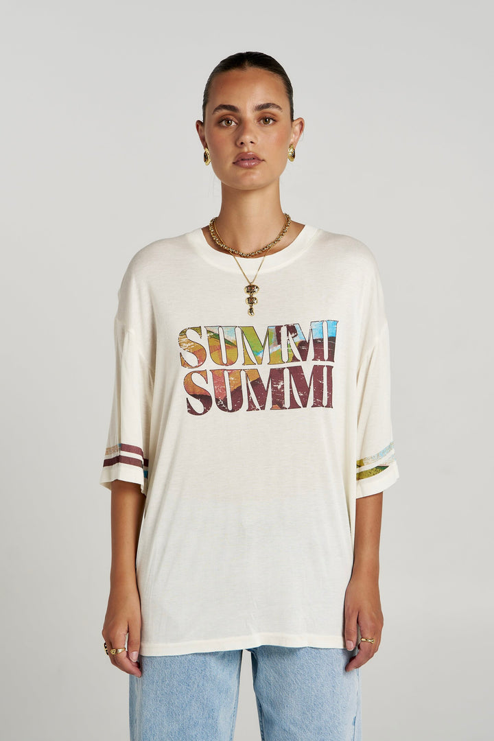 SUMMI SUMMI Womens Oversized Tee in Wonderland, WOMENS TEES & TANKS, SUMMI SUMMI, Elwood 101