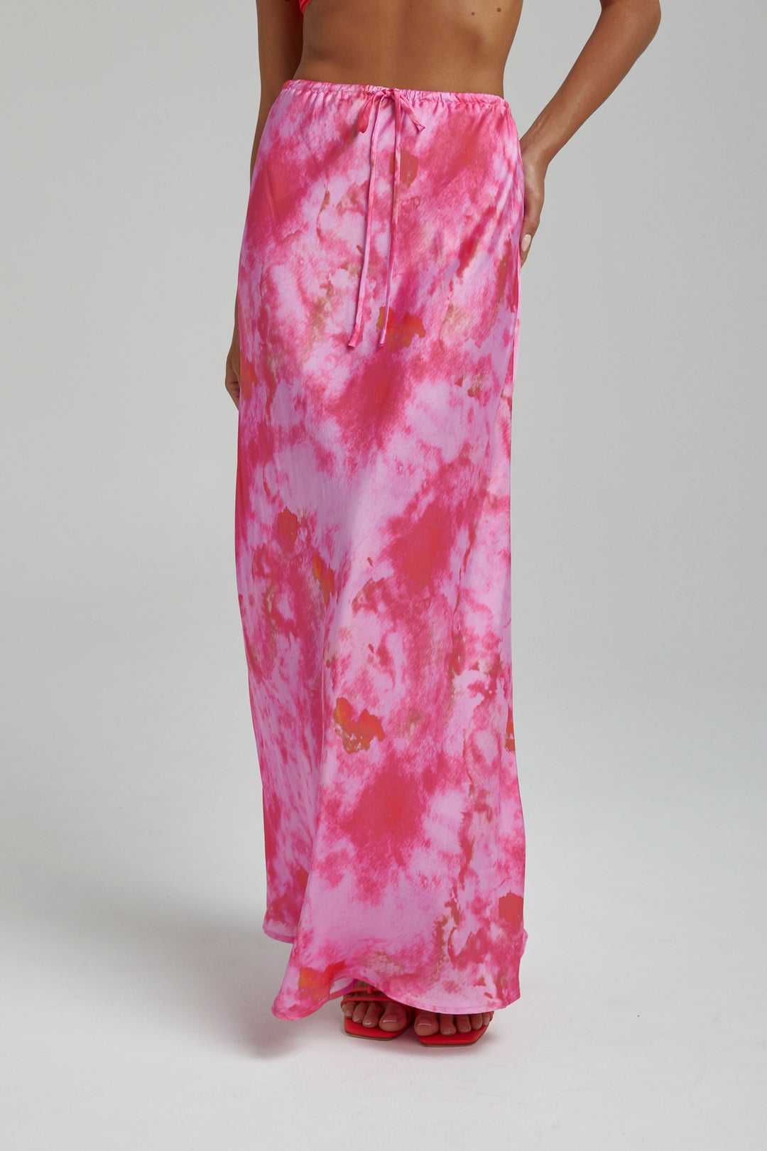 SUMMI SUMMI Womens Relaxed Maxi Skirt - Hibiscus, WOMENS SKIRTS, SUMMI SUMMI, Elwood 101