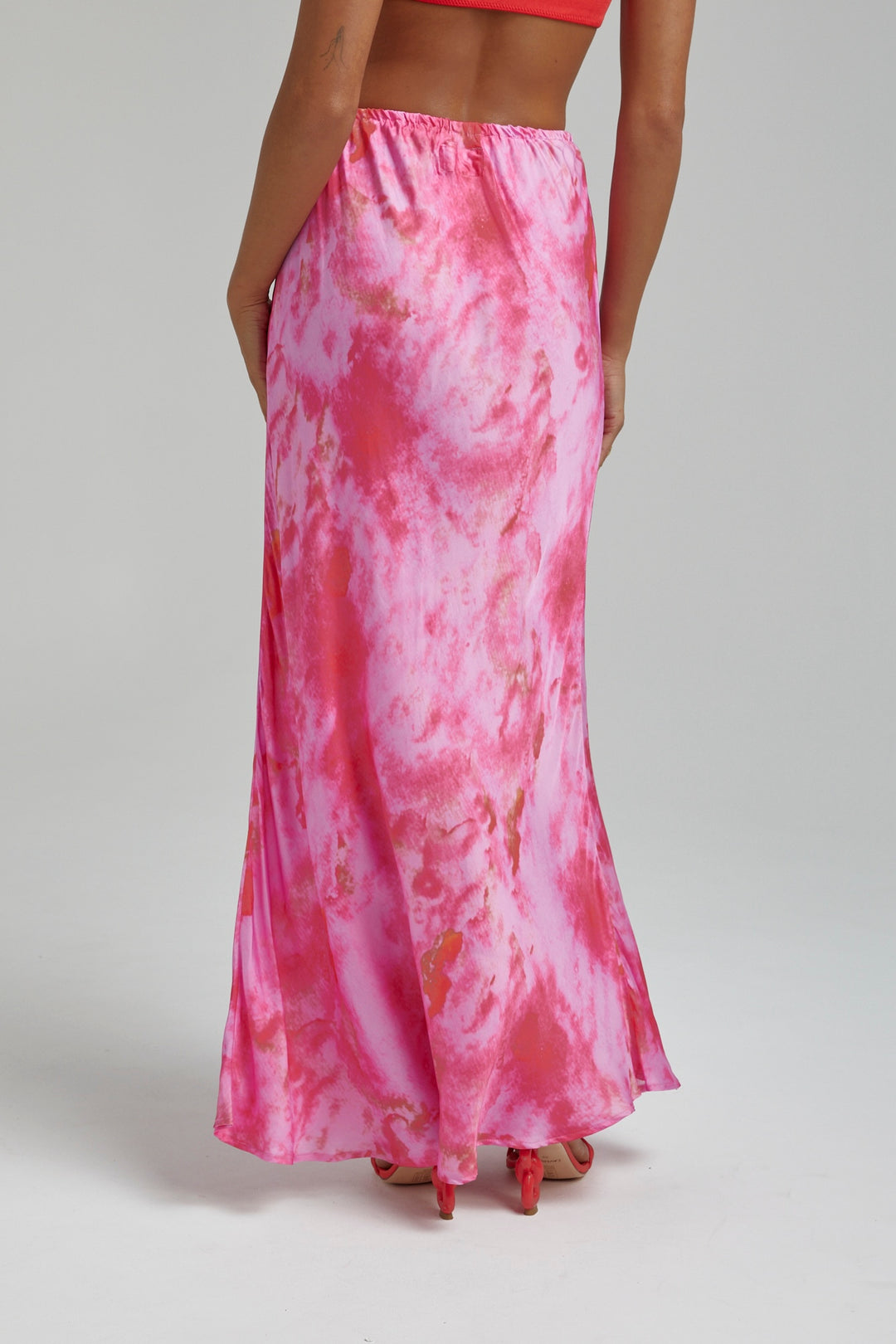 SUMMI SUMMI Womens Relaxed Maxi Skirt - Hibiscus, WOMENS SKIRTS, SUMMI SUMMI, Elwood 101