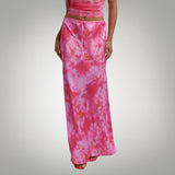 SUMMI SUMMI Womens Relaxed Maxi Skirt - Hibiscus, WOMENS SKIRTS, SUMMI SUMMI, Elwood 101