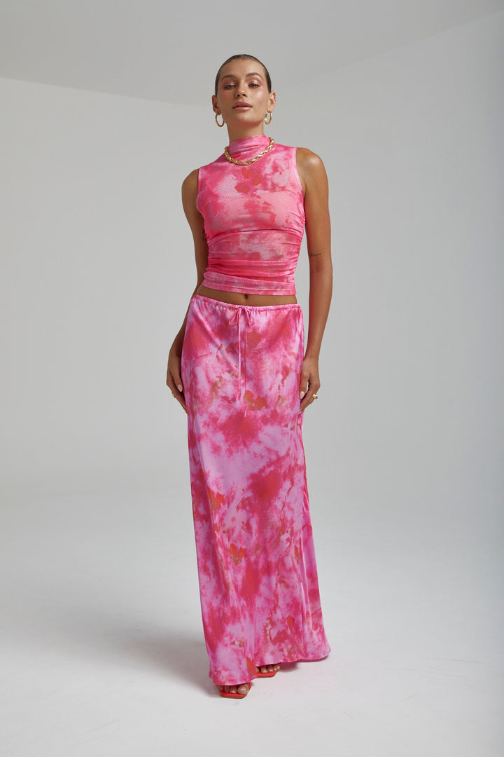 SUMMI SUMMI Womens Relaxed Maxi Skirt - Hibiscus, WOMENS SKIRTS, SUMMI SUMMI, Elwood 101