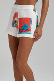 SUMMI SUMMI Womens Linen Shorts - Montage White, WOMENS SHORTS, SUMMI SUMMI, Elwood 101