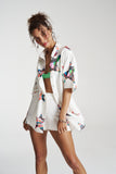 SUMMI SUMMI Womens Sig Fitted Linen Shorts - Star X Lovers, WOMENS SHORTS, SUMMI SUMMI, Elwood 101