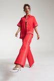 SUMMI SUMMI Womens Sig Linen Shirt - Scarlet Summi, WOMENS TOPS & SHIRTS, SUMMI SUMMI, Elwood 101