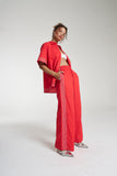 SUMMI SUMMI Womens Sig Linen Shirt - Scarlet Summi, WOMENS TOPS & SHIRTS, SUMMI SUMMI, Elwood 101