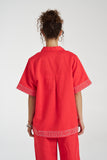 SUMMI SUMMI Womens Sig Linen Shirt - Scarlet Summi, WOMENS TOPS & SHIRTS, SUMMI SUMMI, Elwood 101