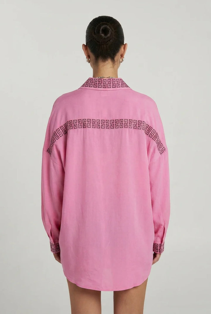 SUMMI SUMMI Womens Sig Long Sleeve Shirt in Petal Pink, WOMENS TOPS & SHIRTS, SUMMI SUMMI, Elwood 101