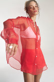 SUMMI SUMMI Womens Silk Organza Mercurio Shirt - Scarlet, WOMENS TOPS & SHIRTS, SUMMI SUMMI, Elwood 101