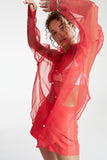 SUMMI SUMMI Womens Silk Organza Mercurio Shirt - Scarlet, WOMENS TOPS & SHIRTS, SUMMI SUMMI, Elwood 101
