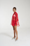 SUMMI SUMMI Womens Silk Organza Mercurio Shirt - Scarlet, WOMENS TOPS & SHIRTS, SUMMI SUMMI, Elwood 101