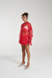 SUMMI SUMMI Womens Silk Organza Mercurio Shirt - Scarlet, WOMENS TOPS & SHIRTS, SUMMI SUMMI, Elwood 101