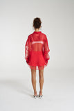 SUMMI SUMMI Womens Silk Organza Mercurio Shirt - Scarlet, WOMENS TOPS & SHIRTS, SUMMI SUMMI, Elwood 101