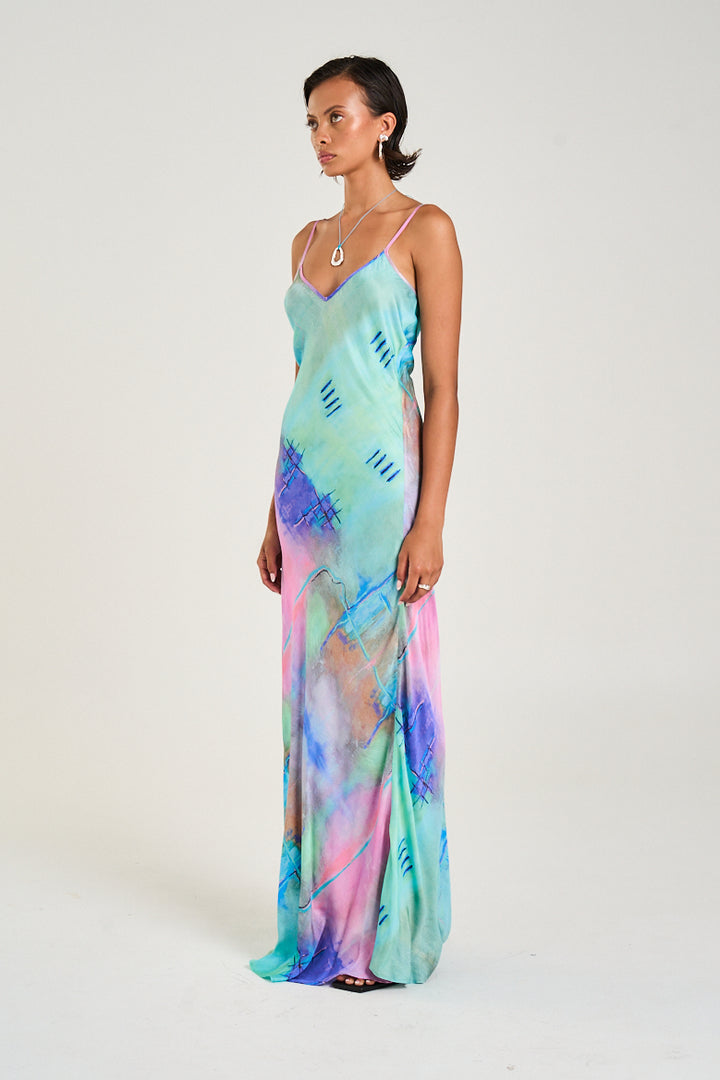 SUMMI SUMMI Womens Siren Maxi Dress in H20 Print