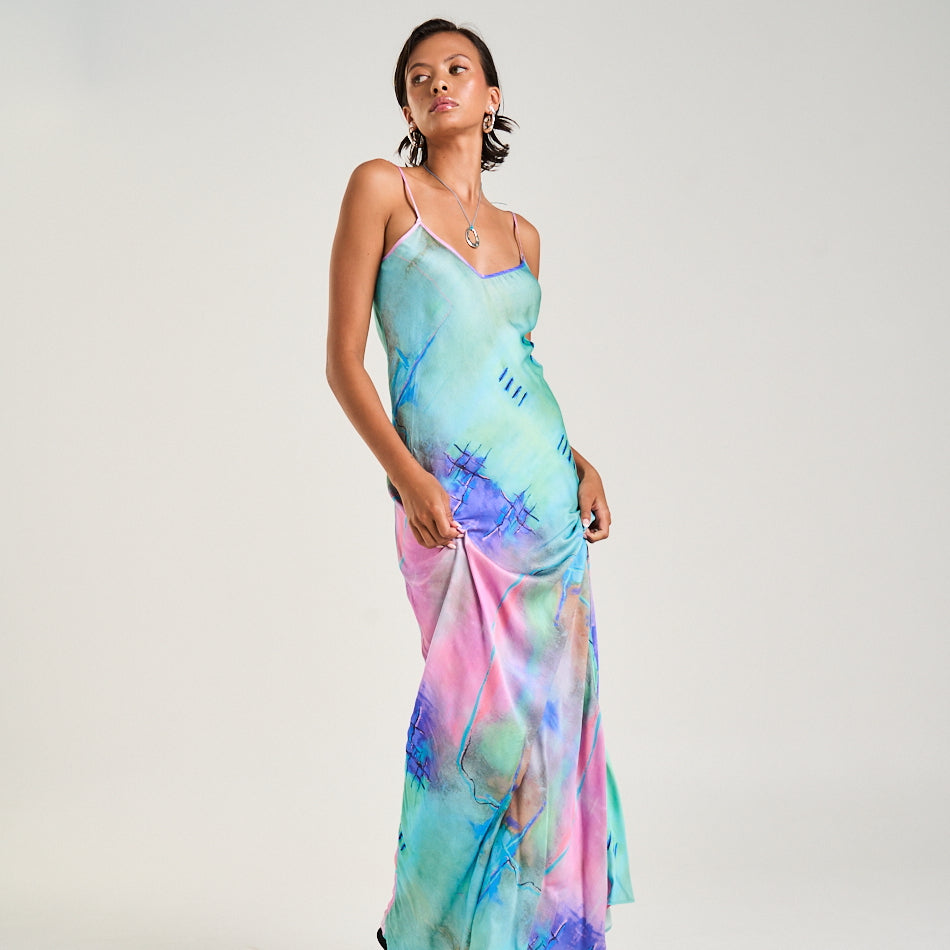 SUMMI SUMMI Womens Siren Maxi Dress in H20 Print