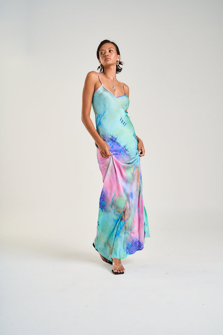 SUMMI SUMMI Womens Siren Maxi Dress in H20 Print
