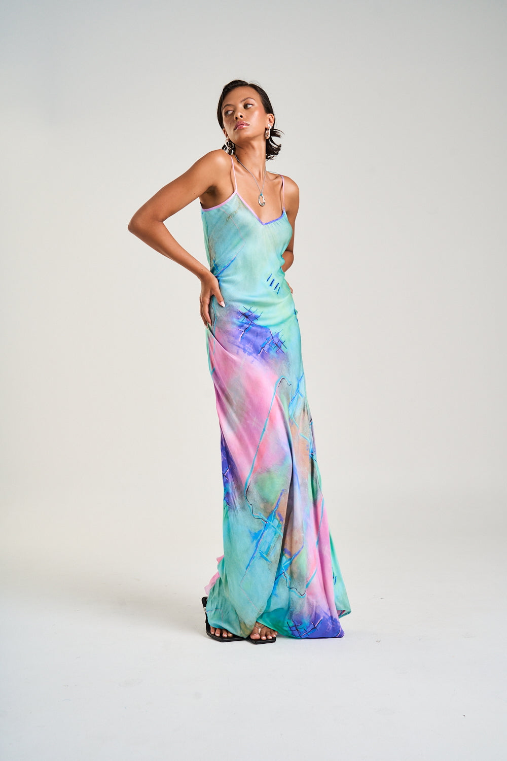 SUMMI SUMMI Womens Siren Maxi Dress in H20 Print