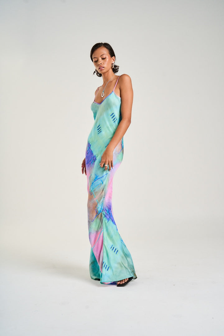 SUMMI SUMMI Womens Siren Maxi Dress in H20 Print