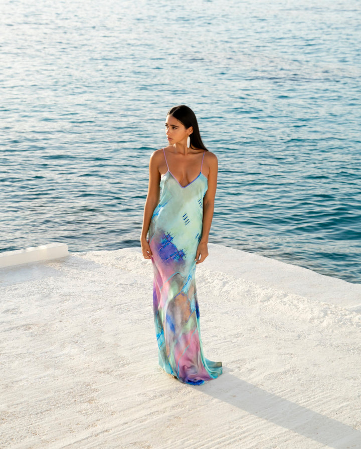 SUMMI SUMMI Womens Siren Maxi Dress in H20 Print