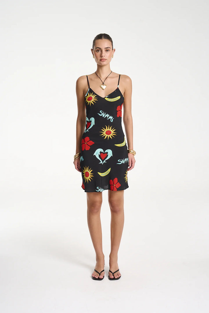 SUMMI SUMMI Womens Siren Mini Dress in Troppo Night