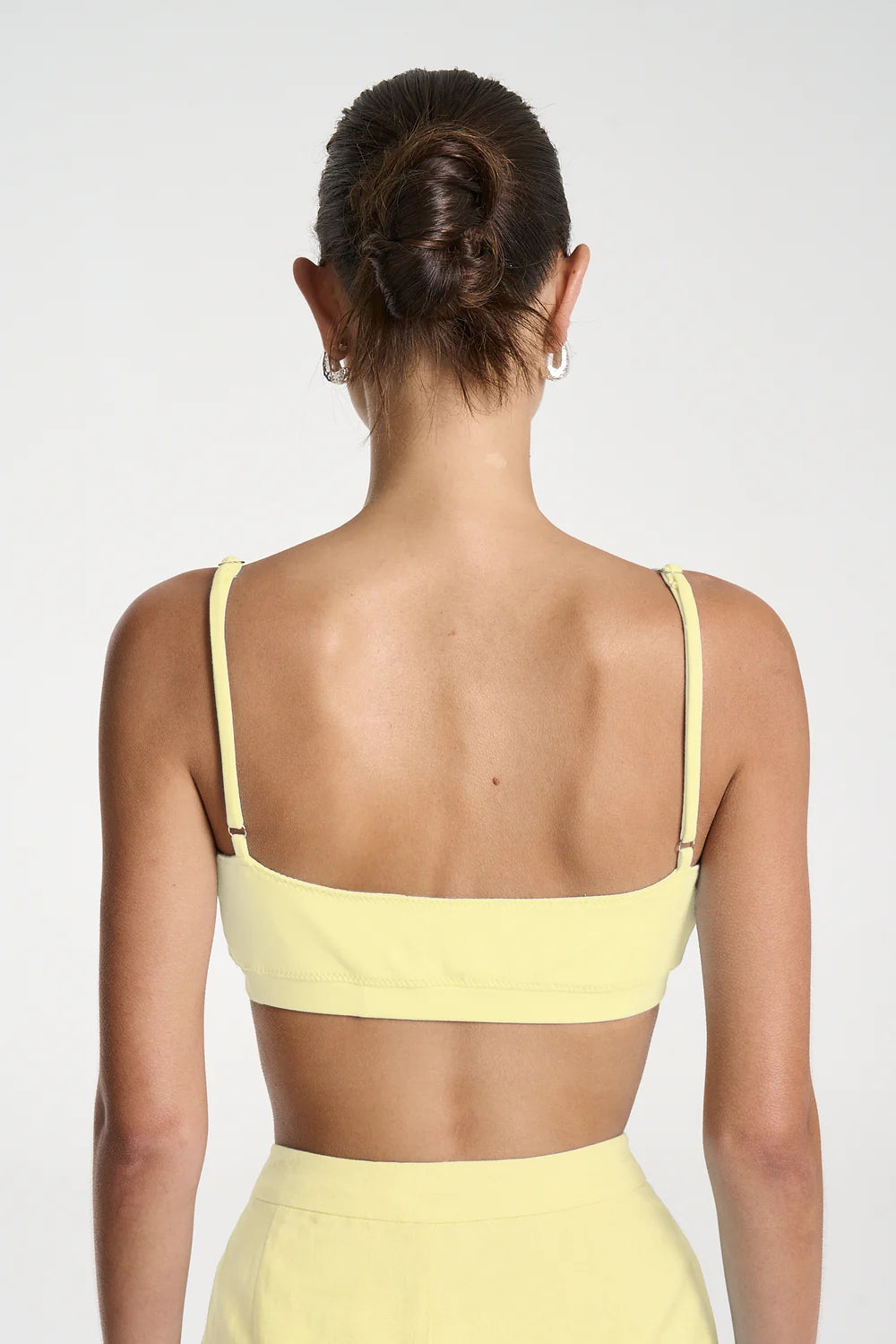 SUMMI SUMMI Womens Sports Crop Top in Lemon