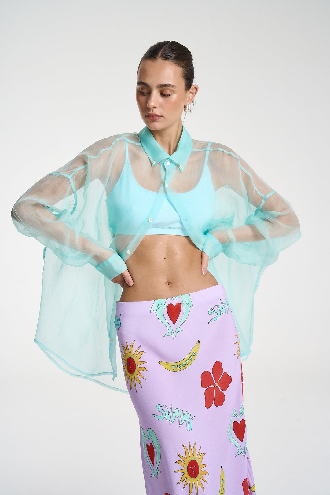 SUMMI SUMMI Womens Sports Crop in Aqua, WOMENS TEES & TANKS, SUMMI SUMMI, Elwood 101