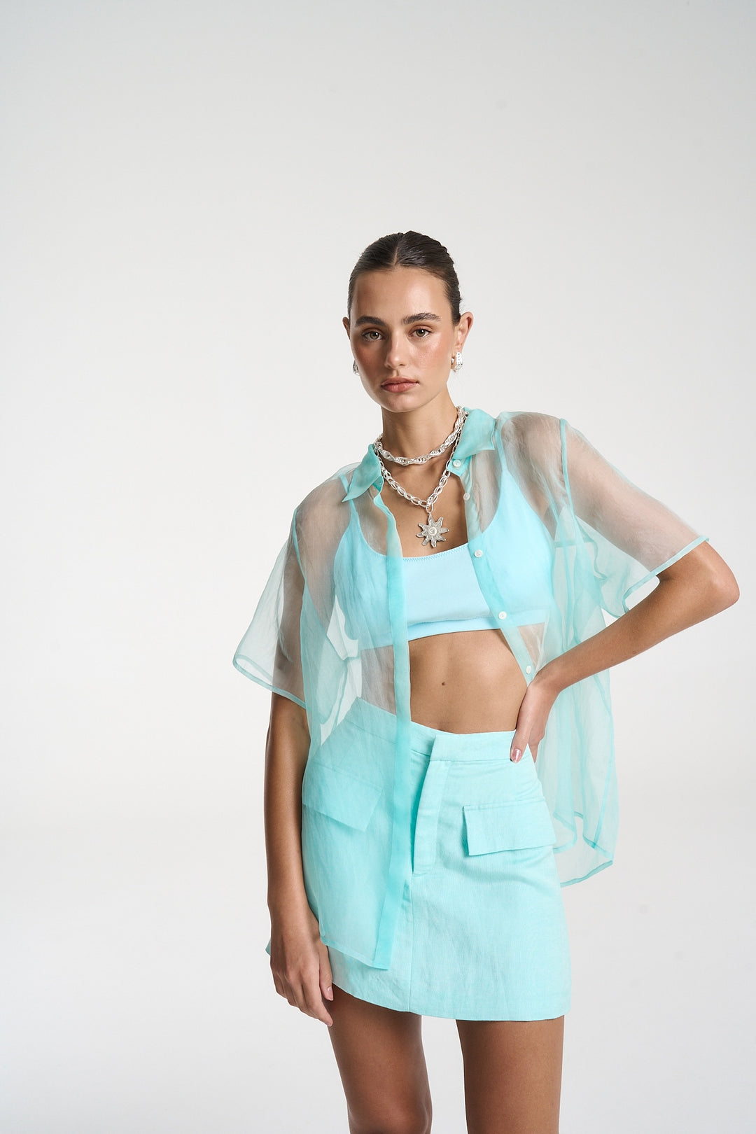 SUMMI SUMMI Womens Sports Crop in Aqua, WOMENS TEES & TANKS, SUMMI SUMMI, Elwood 101