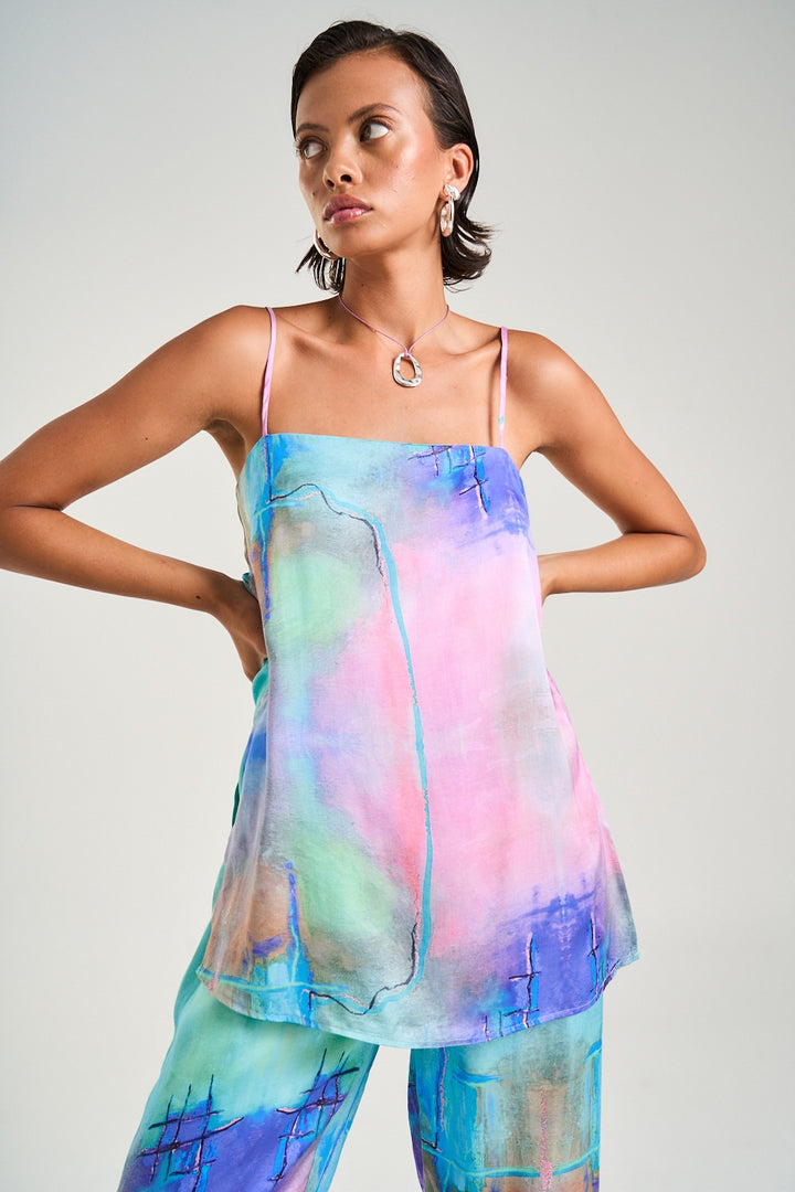 SUMMI SUMMI Womens Tunic Top in H20 Print