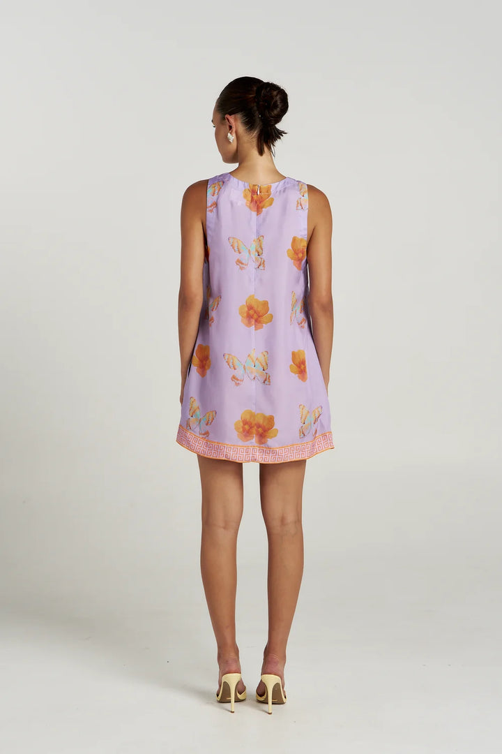SUMMI SUMMI Womens V Shift Dress in Reverie Lilac Floral