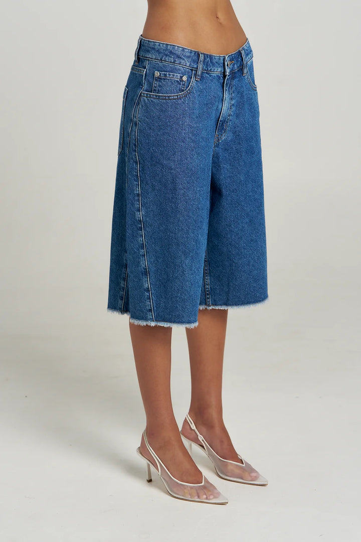 SUMMI SUMMI Womens Copenhagen Denim Shorts in Bleu