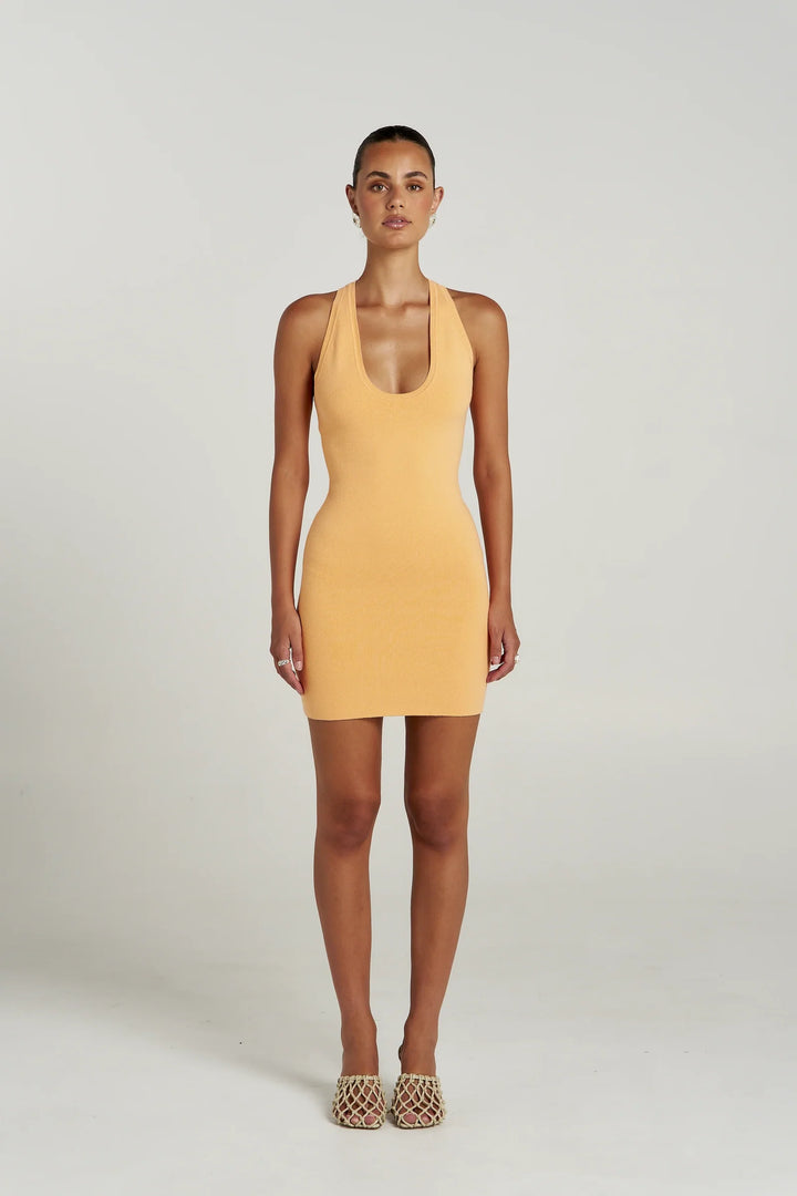 SUMMI SUMMI Womens Phoebe Mini Dress in Aperol Yellow