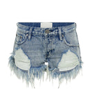 ONE TEASPOON Womens Salty Dukes Low Waist Denim Shorts - Blue, WOMENS SHORTS, OneTeaspoon, Elwood 101