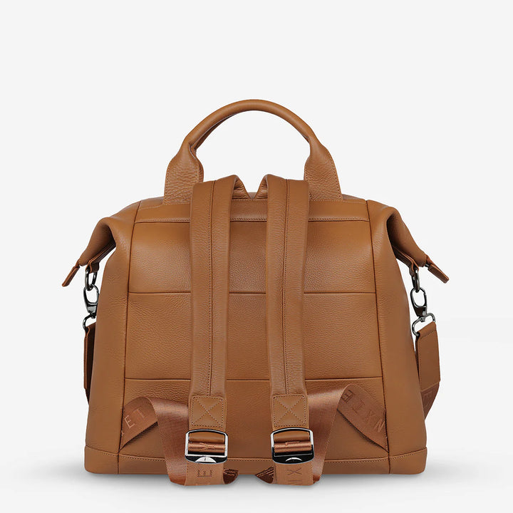 STATUS ANXIETY Womens Comes In Waves Leather Bag - Camel, WOMENS BAGS & CLUTCHES, STATUS ANXIETY, Elwood 101
