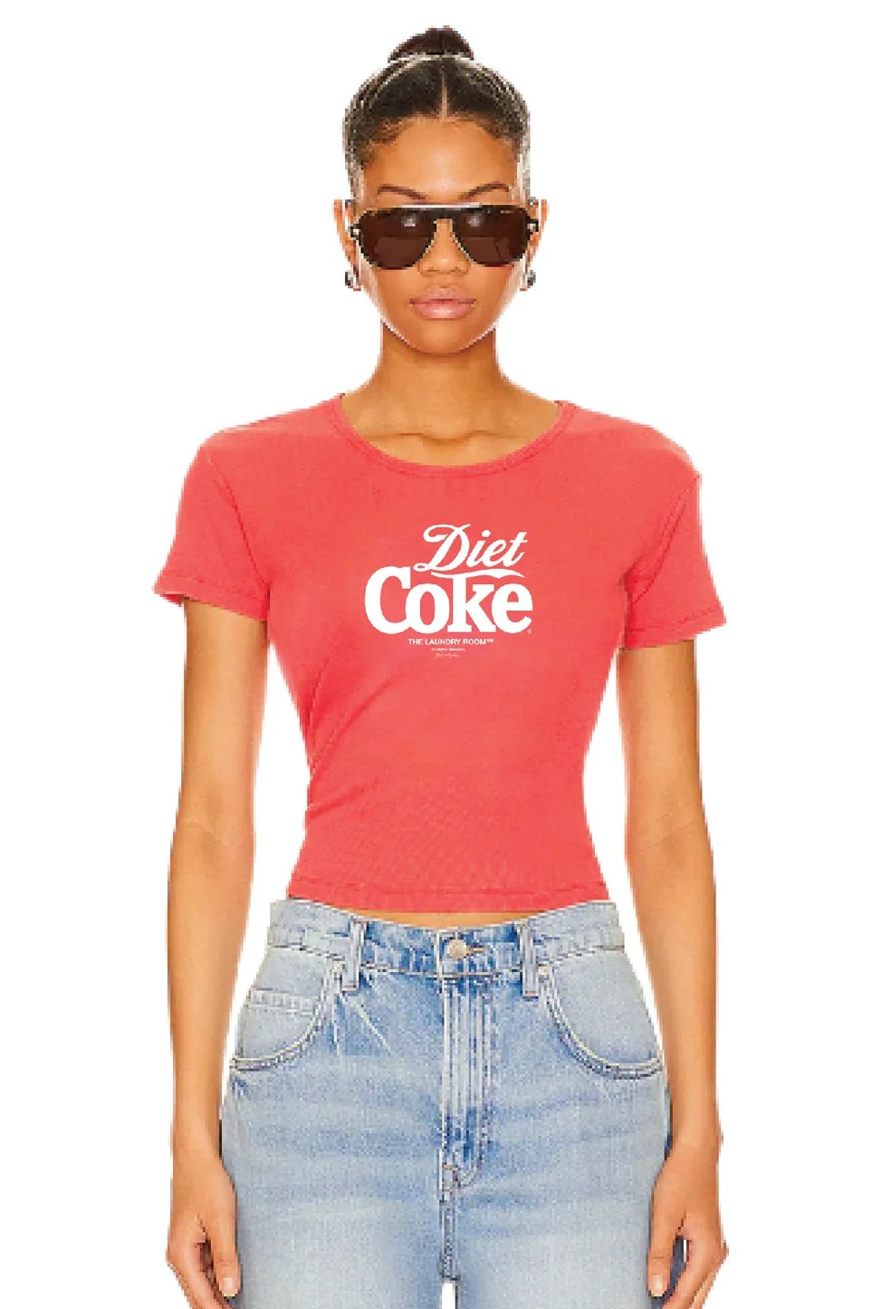 THE LAUNDRY ROOM Womens Diet Coke 94 Baby Tee in Vintage Red, WOMENS TEES & TANKS, THE LAUNDRY ROOM, Elwood 101