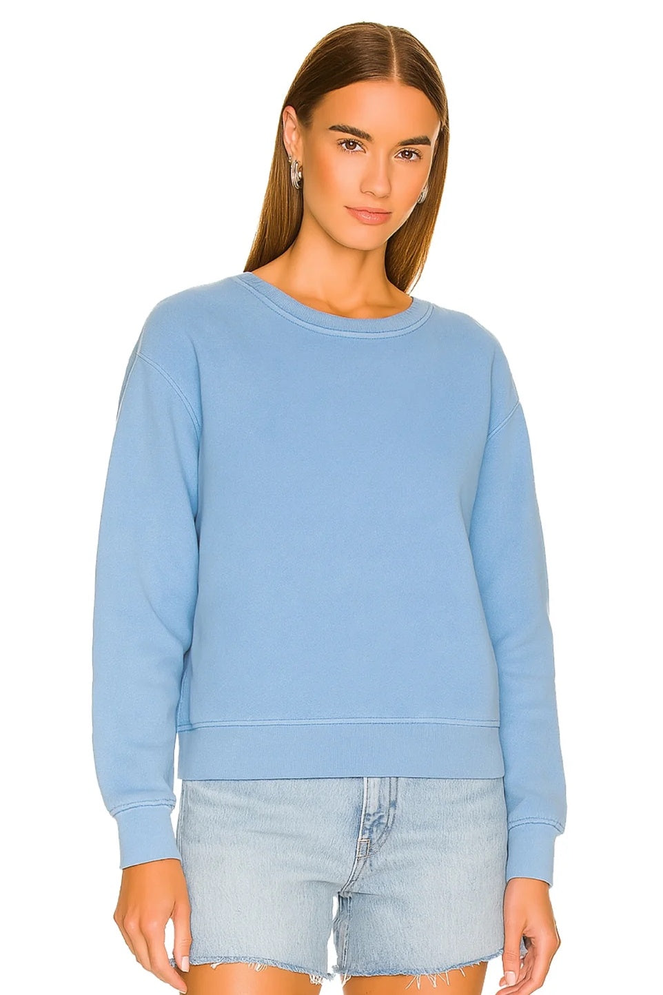 THE LAUNDRY ROOM Womens Essentials Crew Neck Sweater in Chambray Blue, WOMENS KNITS & SWEATERS, THE LAUNDRY ROOM, Elwood 101