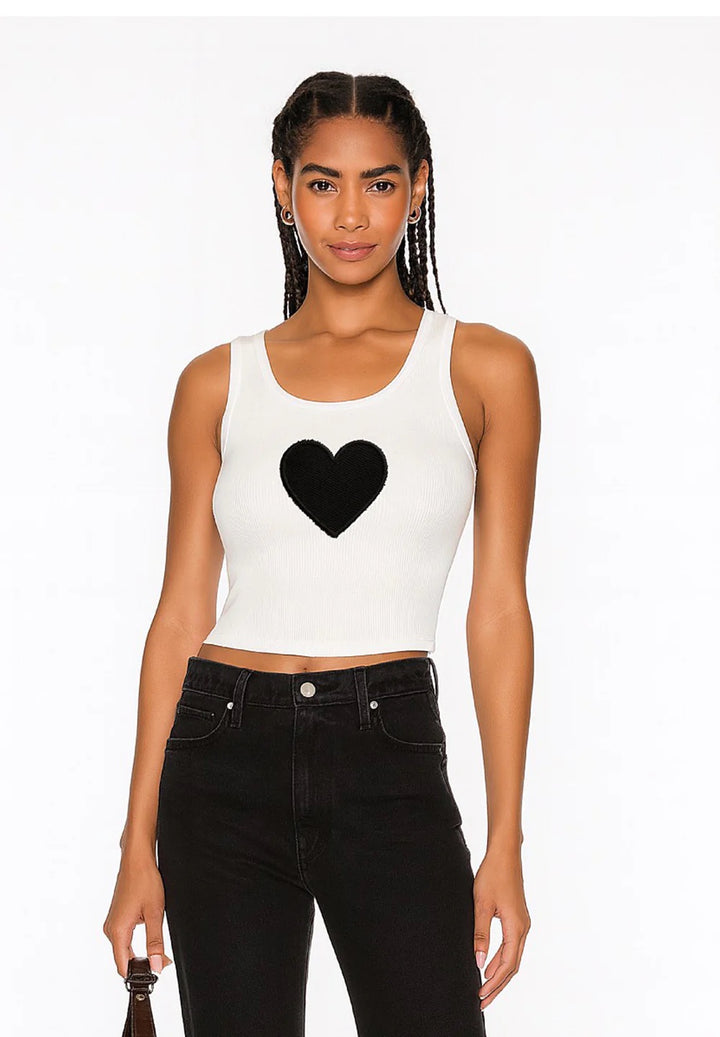 THE LAUNDRY ROOM Womens Infinite Love Rib Tank in White