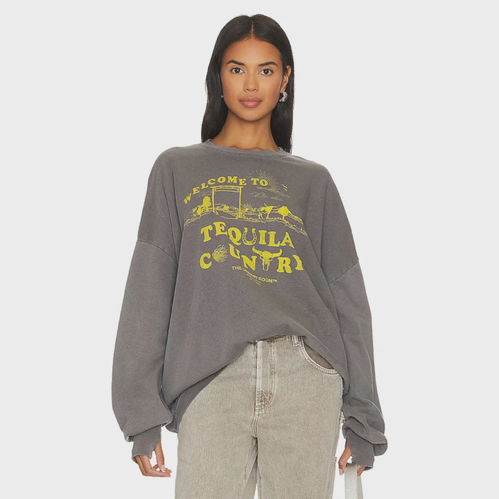 THE LAUNDRY ROOM Womens Tequila Country Jump Jumper - Gravity Grey, WOMENS KNITS & SWEATERS, THE LAUNDRY ROOM, Elwood 101