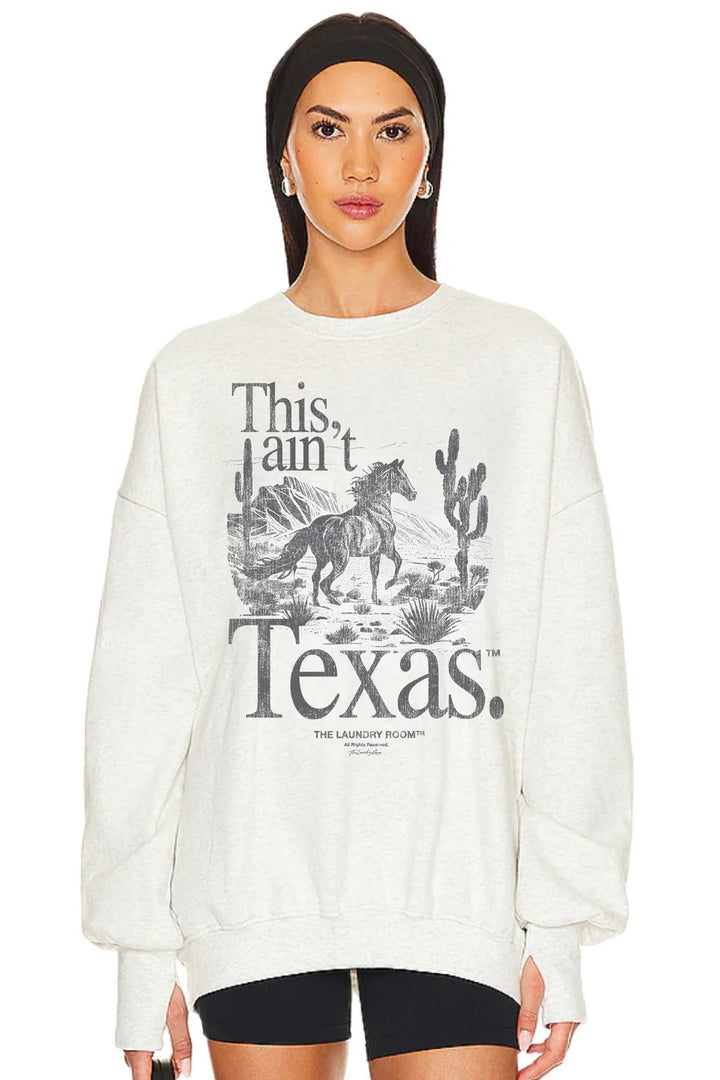 THE LAUNDRY ROOM Womens This Ain't Texas Stallion Jumper - Pebble Heather, WOMENS KNITS & SWEATERS, THE LAUNDRY ROOM, Elwood 101
