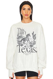 THE LAUNDRY ROOM Womens This Ain't Texas Stallion Jumper - Pebble Heather