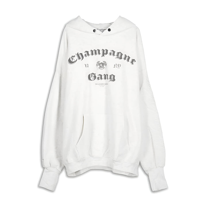 THE LAUNDRY ROOM Womens Champagne Gang Hideout Hooded Jumper - Pebble Heather, WOMENS HOODIES, THE LAUNDRY ROOM, Elwood 101