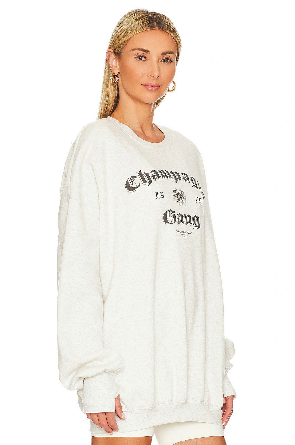THE LAUNDRY ROOM Womens Champagne Gang Hideout Hooded Jumper - Pebble Heather, WOMENS HOODIES, THE LAUNDRY ROOM, Elwood 101