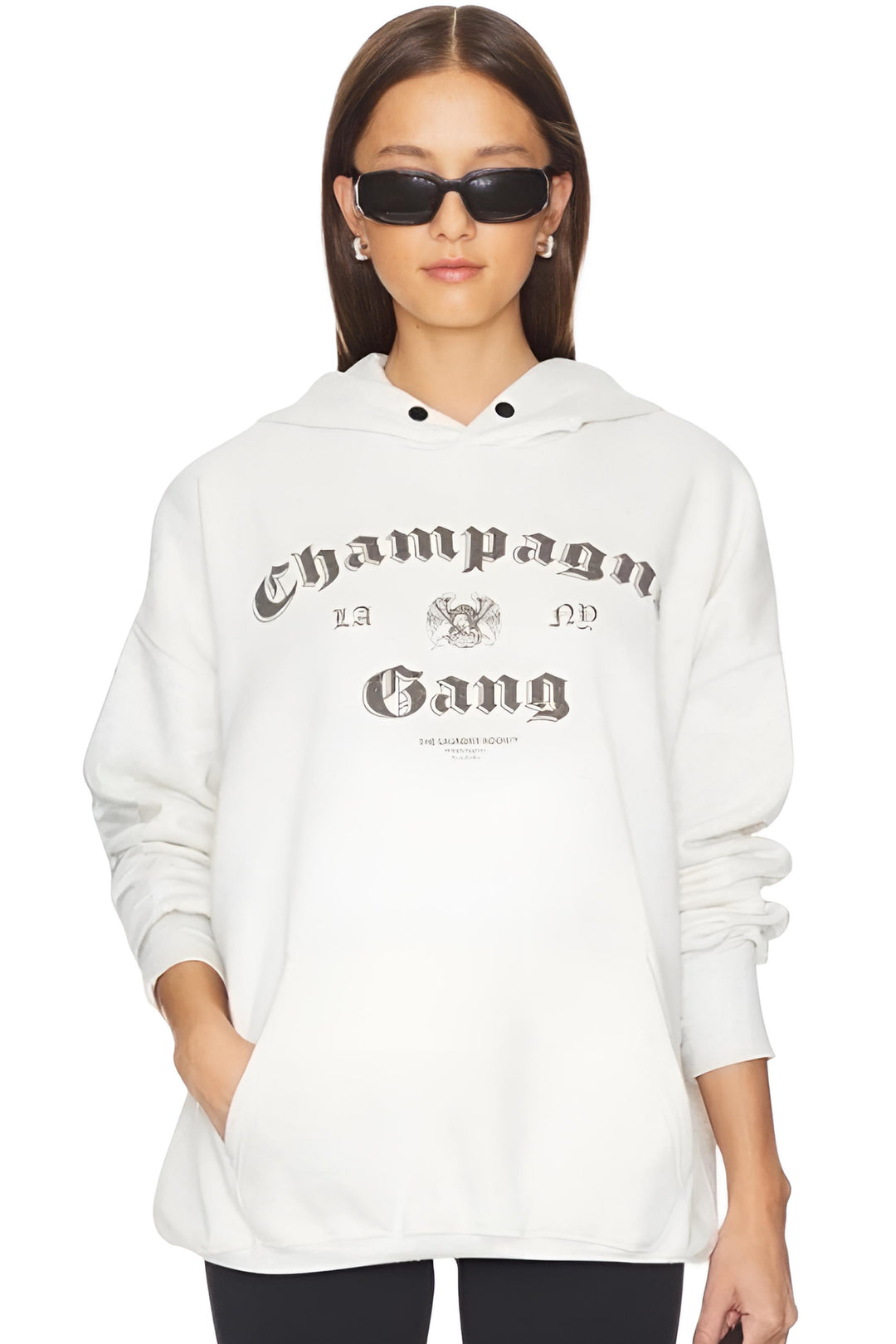 THE LAUNDRY ROOM Womens Champagne Gang Hideout Hooded Jumper - Pebble Heather, WOMENS HOODIES, THE LAUNDRY ROOM, Elwood 101