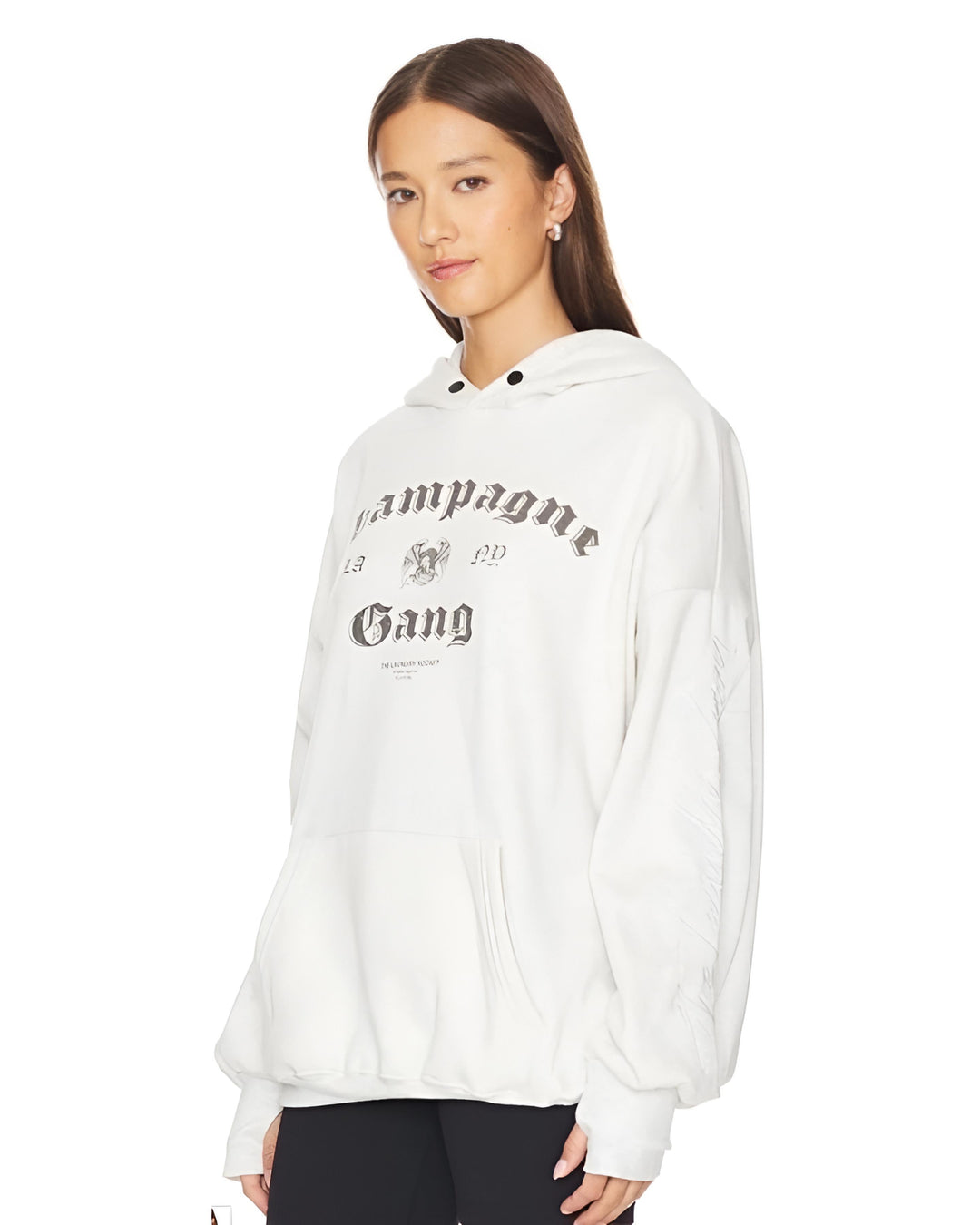 THE LAUNDRY ROOM Womens Champagne Gang Hideout Hooded Jumper - Pebble Heather, WOMENS HOODIES, THE LAUNDRY ROOM, Elwood 101